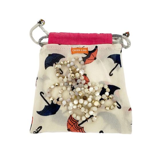 CHAN LUU Semi-Precious Necklace or Wrap Bracelet in White & Gold - Picture 5 of 7